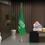 Asilmeydan Suudi Arabistan Krallığı Bayrak -Ofis -Makam-Toplantı Odaları -Direkli -Saçaklı Makam Bayrağı - Renkli