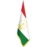 Asilmeydan Tacakistan Bayrağı -Ofis-Makam-Toplantı Odaları - Saçaklı Makam Bayrağı - Renkli