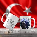 Asilmeydan Takım Elbiseli Mustafa Kemal Atatürk - Atatürk'ün Sözleri -Kupa Bardak