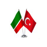 Asilmeydan Tataristan Türkiye İkili Saten Masa Bayrağı