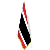 Asilmeydan Trinidad ve Tobago Bayrağı -Ofis-Makam-Toplantı Odaları - Saçaklı Makam Bayrağı - Renkli
