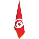 Asilmeydan Tunus Bayrağı -Ofis-Makam-Toplantı Odaları - Saçaklı Makam Bayrağı - Renkli