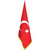 Asilmeydan Türk Bayrağı -Ofis-Makam-Toplantı Odaları - Saçaklı Makam Bayrağı - Renkli