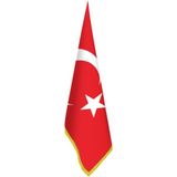 Asilmeydan Türkiye Cumhuriyeti Bayrağı, Ay Yıldızlı Bayrak -Ofis, Toplantı Odaları - Saçaklı Makam Bayrağı - Renkli