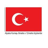 Asilmeydan Türkiye Cumhuriyeti Bayrağı Raşel Kumaş 8x12 metre - Büyük Bayrak - Renkli