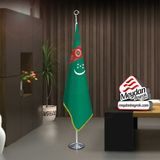 Asilmeydan Türkmenistan Cumhuriyeti Bayrak -Ofis -Makam-Toplantı Odaları -Direkli -Saçaklı Makam Bayrağı - Renkli
