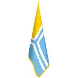 Asilmeydan Tuva (Tıva) Cumhuriyeti Bayrağı -Ofis-Makam-Toplantı Odaları - Saçaklı Makam Bayrağı - Renkli