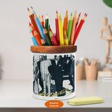 Asilmeydan Ulu Önder Mustafa Kemal Atatürk Ahşap Seramik KALEMLIK-S363 - Renkli