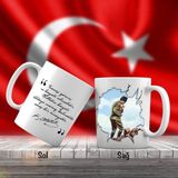Asilmeydan Üniformalı Mustafa Kemal Atatürk -Kocatepe Taarruz - Atatürk'ün Sözleri -Kupa Bardak
