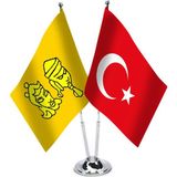 Asilmeydan Uygur Devleti ve Türkiye Saten Masa Bayrağı