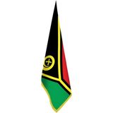 Asilmeydan Vanuatu Bayrağı -Ofis-Makam-Toplantı Odaları - Saçaklı Makam Bayrağı - Renkli