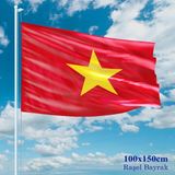 Asilmeydan Vietnam Bayrağı - 100X150 cm (1 Metre x 1,5 Metre) - Raşel Kumaş - Renkli