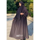 Asilnur Asil Ferace Sufle Peçe Takım Füme - Standart
