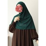 Asilnur Elif Büyük Boy Eşarp 120X120 Zümrüt Yeşili - Standart