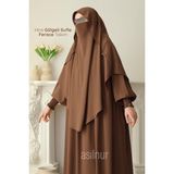 Asilnur Hira Gölgeli Sufle Ferace Takım Camel - Standart - Kahve - S