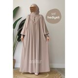 Asilnur Moda Elif Ferace Şal Hediyeli Takım Taş - 2