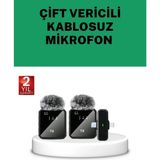 Asiltech Canlı Yayın ve Video Çekimleri Için Çiftli Kablosuz Yaka Mikrofon