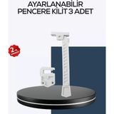 Asiltech Çocuk Güvenliği Için Cam Pencere Kilidi 3 Adet - Çok Renkli