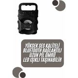 Asiltech Kablosuz Bluetooth Hoparlör Ses Bombası Rgb Işıklı Taşınabilir Yüksek Ses Kaliteli - Çok Renkli