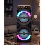 Asiltech Rgb Işıklı Taşınabilir Bluetooth Hoparlör Güçlü Stereo Ses - Çok Renkli
