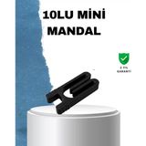 Asiltech Tekrar Kullanılabilir Poşet Mandalı Siyah 10 Adet - Çok Renkli