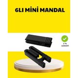 Asiltech Tekrar Kullanılabilir Poşet Mandalı Siyah 6’lı Set - Çok Renkli