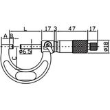 Asimeto AS-101 275-300 mm 0.01 mm Ölçek Dış Çap Mikrometresi