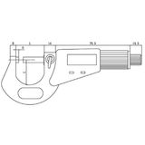 Asimeto AS-116 25-50 mm 0.01 mm Ölçek Dijital Dış Çap Mikrometresi