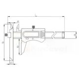 Asimeto AS-317 0-300 mm Ayarlanabilir Çeneli Dijital Kumpas