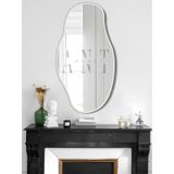 Asimetrik 75x40 Cm Konsol Aynası, Dresuar Aynası, Tuvalet Aynası, Holl Aynası, Banyo Aynası 75 X 40 Beyaz