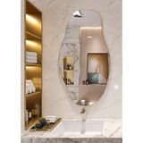 Asimetrik 90x50 Konsol, Dresuar, Tuvalet Aynası 1.kalite Şişecam Ayna 90 X 50 Gold 110324002 Gold