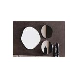 Asimetrik Ayna Seti/Konsol Aynası/Salon Aynası/Ayna Dekoru Gümüş 60 x 60