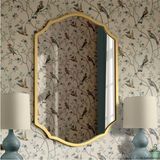 Asimetrik Duvar Aynası/gold Çerçeveli Düzensiz Dekor Ayna/banyo Aynası Gold 60 x 80 - Çok Renkli
