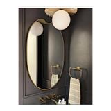 Asimetrik Duvar Aynası/Konsol Aynası/Duvar Dekor Ayna Gold 60 x 90
