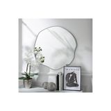 Asimetrik Duvar Dekor AynasıKonsol Aynası/Dekor Aynası Gümüş 70 x 70