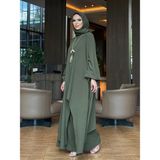 Asimetrik Kesim Tunik & Pantolon - 00410-Haki - Standart
