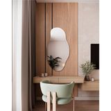 Asimetrik Model Çerçevesiz Ayna Duvar Aynası Konsol Aynası 75 X 40 Gümüş