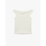 Asimetrik Yaka Slim Fit Pamuklu Kolsuz Bluz