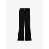Asimetrik Yüksek Bel Slim Fit İspanyol Paça Spor Tayt