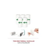 Asimmim Mini Yazıcı Ile Uyumlu 5'li Yapışkanlı Rulo Termal Pos Kağıdı Termal Yazıcılar Ile Uyumlu
