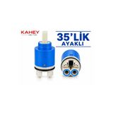 ASIR MUSLUK Tek Saplı AYAKLI Banyo Bataryası, Musluk Vanası için Musluk Kartuşu - 35mm 2 Adımlı Seramik Disk Kartuş