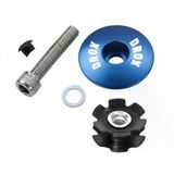 Asistan Drox Hc 100 Top Cap Furç Kapak Seti Alüminyum Gidon Boğazı Üst Kapak Seti 1-1/8 Mavi Renk