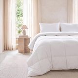Asitan %100 Pamuk Kumaş Kaz Tüyü Konforunda Saten Biyeli Mikrojel Çift Kişilik Yorgan 195 x 215 cm - 100 x 100 cm - Çok Renkli