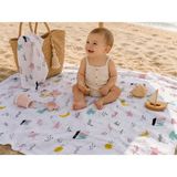 Asitan %100 Pamuk Müslin Bebek Örtüsü – Çok Amaçlı Müslin Battaniye - 100 x 100 cm (Beyaz-Pembe-T - Renkli