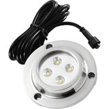 Asitan 1'li Set Su Altı Aydınlatması, Su Geçirmez IP68 Havuz Işığı, Yuvarlak, 80 Lm, 10 W LED Göl - Çok Renkli