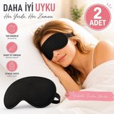 Asitan 2 Adet Uyku Göz Bandı Işık Geçirmez Uyku Maskesi Seyahat Dinlenme ve Meditasyon Için - Çok Renkli