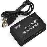 Asitan 26 In 1 Çoklu Kart Okuyucu USB Sd Sdhc Mini Micro Sd Memory Stick Duo M2 Mmc Xd Cf - Çok Renkli