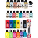 Asitan 26 Renk Akrilik Boya Seti 75 ml 18 Renk Metalik Canlı Neon 75 cc 8 Renk Pastel Akrilik Boya - Çok Renkli
