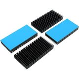 Asitan 4 Adet Büyük Isı Emici Alüminyum Siyah Soğutucu Palet Soğutucu Pcb Kartı LED Anakart Için, 8 - Çok Renkli