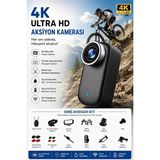 Asitan 4K Ultra Hd Mini Wıfı Aksiyon Kamerası Taşınabilir Vücut Kamerası 1.47'hd Ekranlı Giyilebilir - Çok Renkli